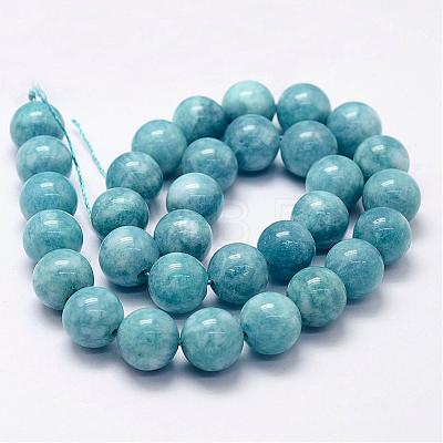 Natural White Jade Imitation Amazonite Beads Strands G-F364-16-10mm-1