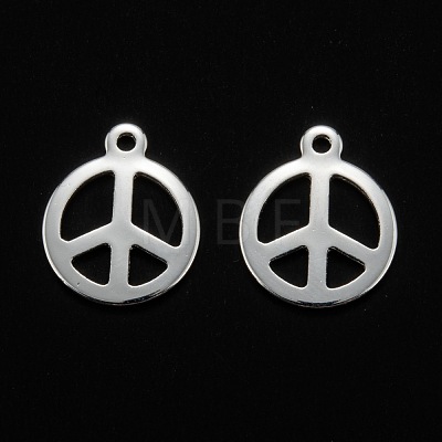 201 Stainless Steel Pendants STAS-O110-05S-1