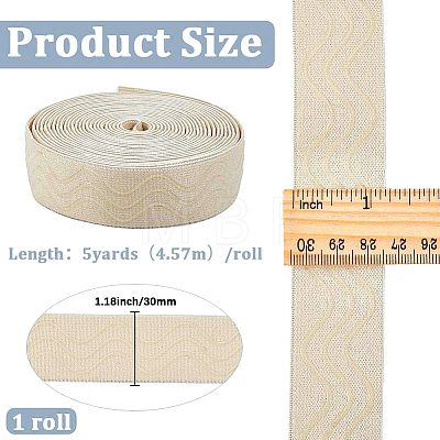 5 Yards Polyester Non-slip Elastic Bands SRIB-GF0001-62A-1