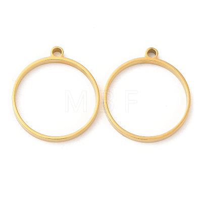 304 Stainless Steel Open Back Bezel Flat Round Pendants LS-STAS-Z040-04B-G-1