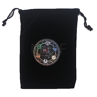 Velvet Tarot Cards Storage Drawstring Bags PW-WGD1949-07-1