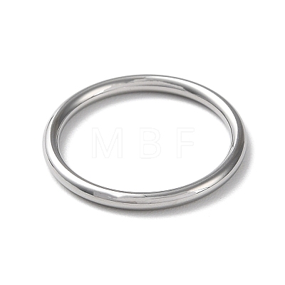 304 Stainless Steel Simple Plain Band Finger Ring for Women Men RJEW-F152-01C-P-1