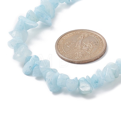 Natural White Jade Dyed Chips Beaded Necklaces NJEW-JN04275-07-1