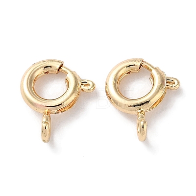 Rack Plating Brass Spring Ring Clasps X-KK-F090-22LG-1