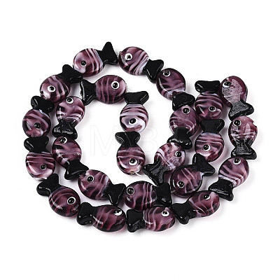 Handmade Lampwork Beads Strands LAMP-N021-41-A07-1