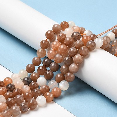 Natural Multi-Moonstone Beads Strands G-C021-01-1