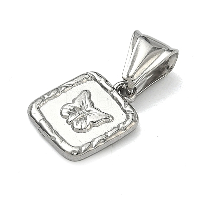 Textured 304 Stainless Steel Pendants STAS-D225-01P-1
