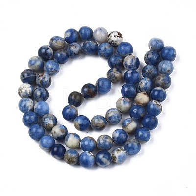 Natural Sodalite Beads Strands G-S279-10-6mm-1