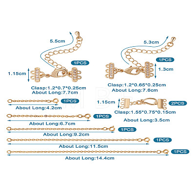  2Pcs Brass Hook and S-Hook Clasps DIY-TA0004-25-1