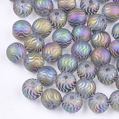 Electroplate Glass Beads EGLA-S178-02E-1