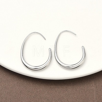 304 Stainless Steel Teardrop Dangle Earrings EJEW-Z158-01P-1
