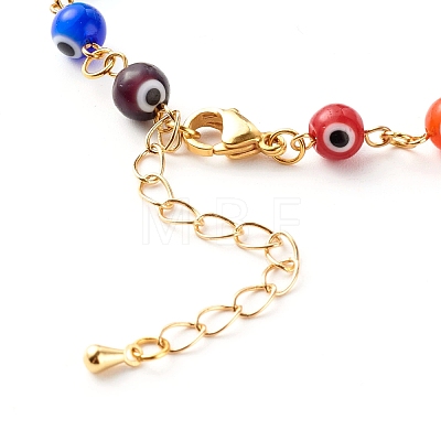Brass Chain Pendant Necklace & Bracelets & Anklets Jewelry Sets SJEW-JS01201-1