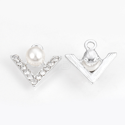 Alloy Rhinestone Pendants X-PALLOY-T027-03P-1