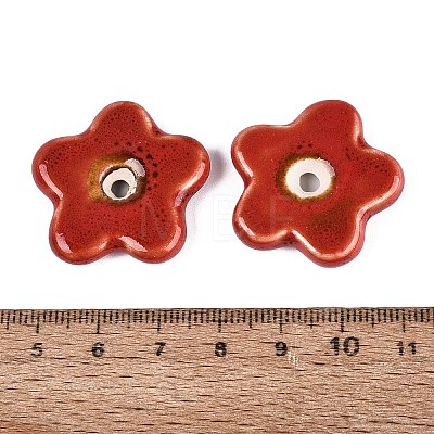 Vintage Handmade Porcelain Beads PORC-Q008-15D-1