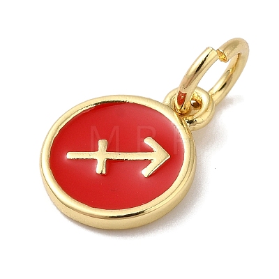 Real 18K Gold Plated Brass Enamel Charms KK-L216-001G-C03-1