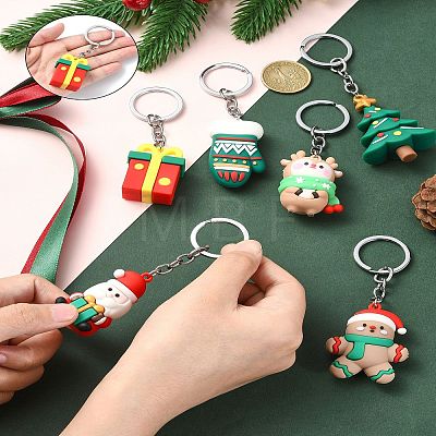 Christmas PVC Plastic Keychain KEYC-YW00088-01-1
