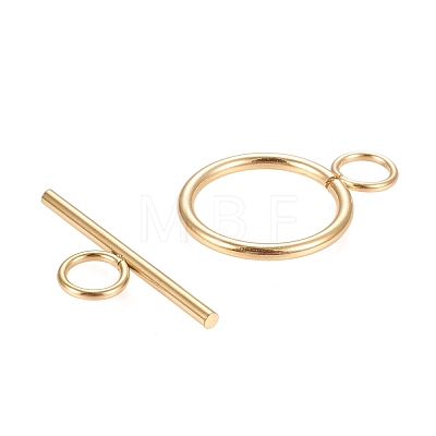 Ion Plating(IP) 304 Stainless Steel Toggle Clasps X-STAS-F251-01G-1
