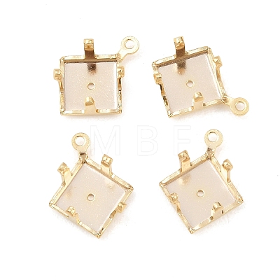 Rhombus Brass Sew on Prong Settings KK-C163-15B-G-1