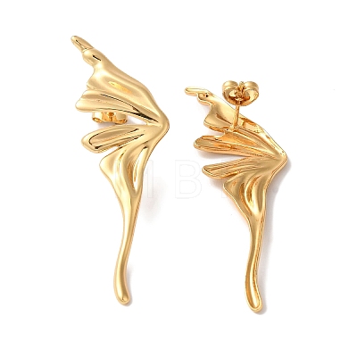 Wing Ion Plating(IP) 304 Stainless Steel Stud Earrings for Women EJEW-L287-003G-1