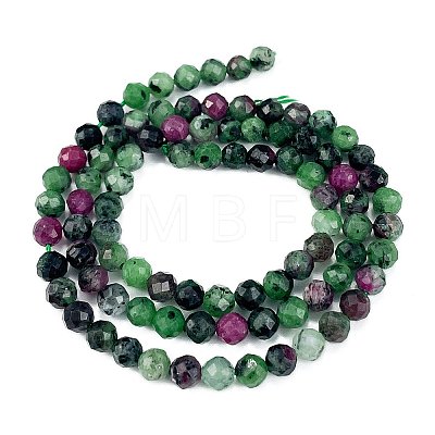 Natural Ruby in Zoisite Beads Strands G-L597-C02-03-1