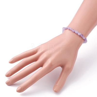 Natural Amethyst Chip Beads Stretch Bracelet BJEW-JB07115-1
