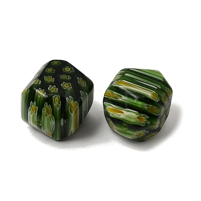 Handmade Millefiori Glass Beads LAMP-C025-01D-1