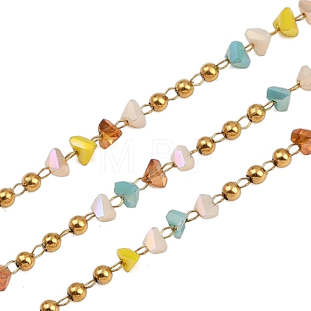 304 Stainless Steel Handmade Beaded Chains CHS-P022-02G-05-1