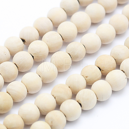 Natural Wood  Beads Strands X-WOOD-P011-07-6mm-1