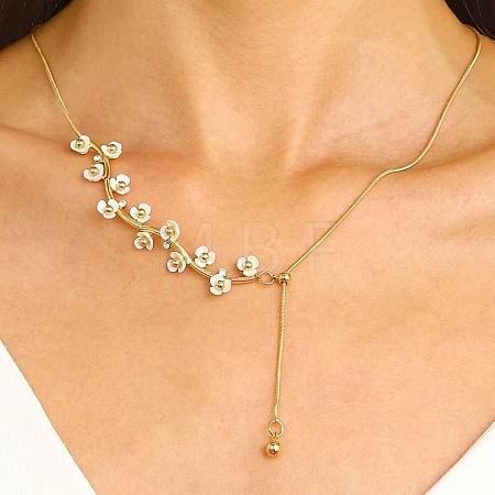 Adjustable Alloy Pendant Lariat Necklaces for Women FS-WGF503A-06-1