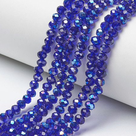 Electroplate Glass Beads Strands EGLA-A034-T6mm-I07-1