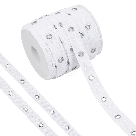 20 Yardcs Cotton Ribbon with Stainless Steel Eyelets OCOR-BC0009-65B-02-1