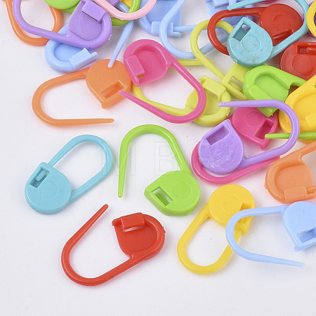 Plastic Knitting Crochet Locking Stitch Markers Holder TOOL-R028-M-1