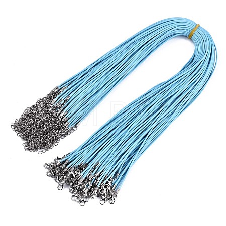 Waxed Cotton Cord Necklace Making MAK-S034-009-1