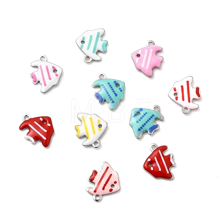 304 Stainless Steel Enamel Charms STAS-Q363-14F-P-1