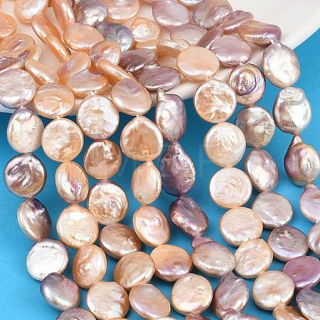 Natural Baroque Keshi Pearl Coin Beads Strands PA-CBAFEE8-15C-1