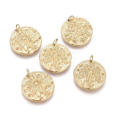 Ion Plating(IP) 304 Stainless Steel Pendants STAS-F256-005G-1