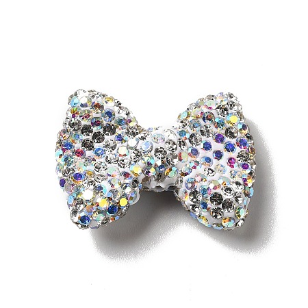 Polymer Clay Rhinestone Beads RGLA-D050-03A-1