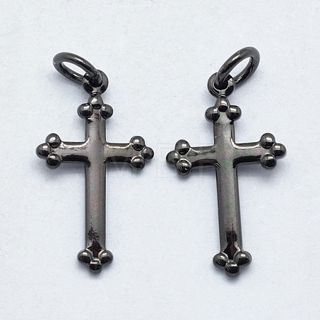Brass Pendants KK-P147-13B-NR-1