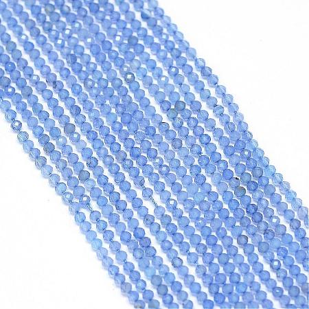 Natural Blue Chalcedony Bead Strands G-G914-2mm-16-1