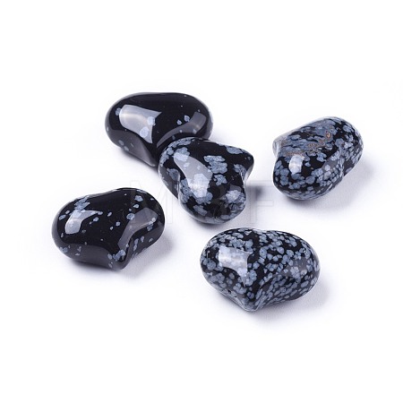 Natural Snowflake Obsidian  Heart Love Stone G-F659-A25-1