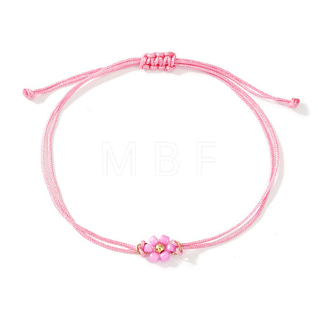 Adjustable Glass Seed Bead Link Bracelets DH6590-10-1