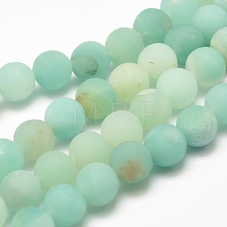 Natural Amazonite Bead Strands X-G-G684-03-10mm-1