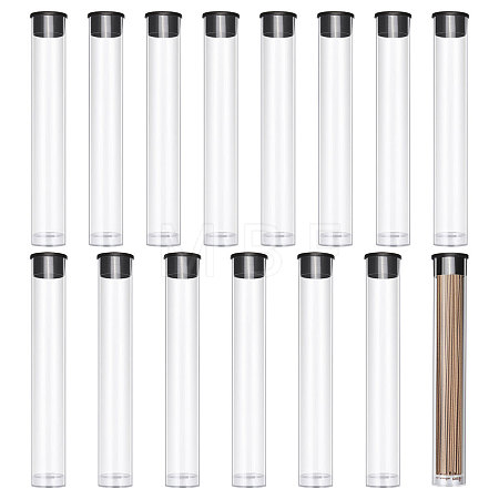 Transparent Tube Plastic Bead Containers with Lids FIND-WH0176-10A-1