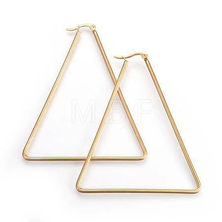 201 Stainless Steel Hoop Earrings EJEW-A052-02B-1