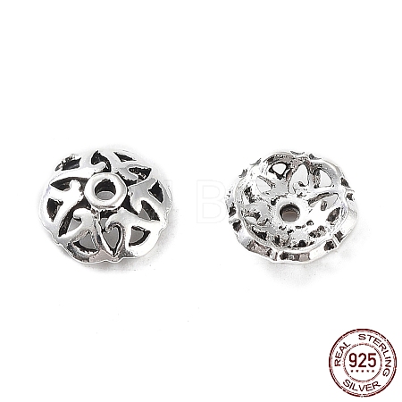 925 Sterling Silver Bead Caps STER-A041-02AS-1