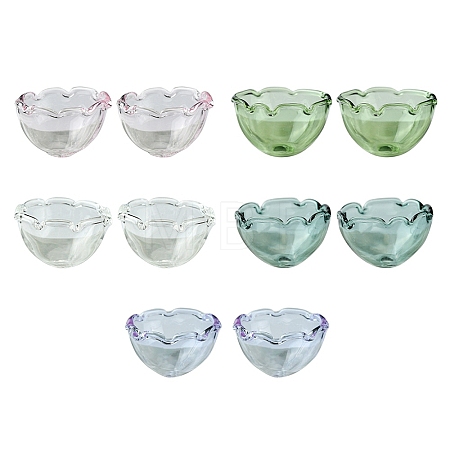 10Pcs 5 Colors Glass Bead Cone for Wind Chimes Making GLAA-FS0001-64-1