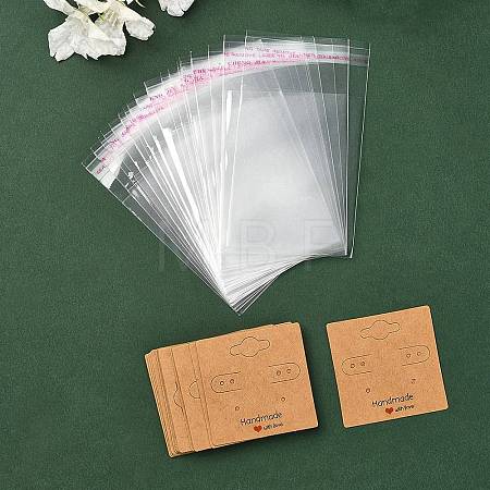 30Pcs Square Paper Earring Display Cards EDIS-YW0001-06A-1