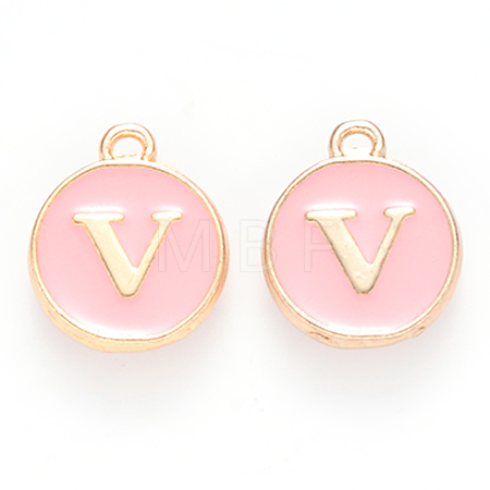 Golden Plated Alloy Enamel Charms ENAM-S118-07V-1