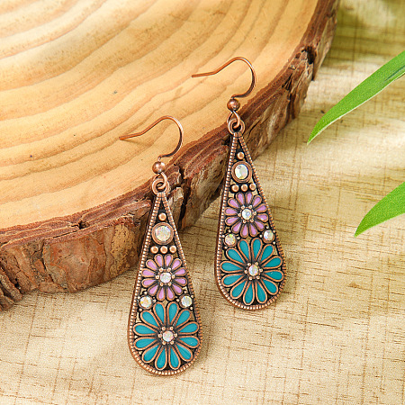 Bohemian Alloy Enamel Dangle Earrings FS-WG2DAA9-09-1