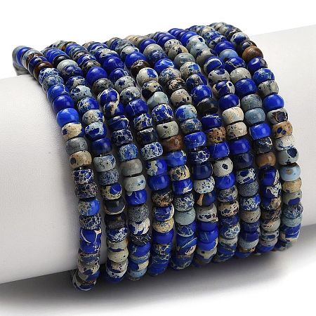 Dyed Natural Imperial Jasper Beads Strands G-P600-A01-01B-1